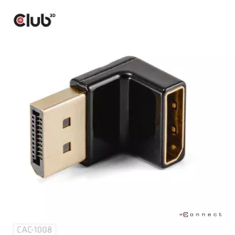 Club3D Adaptér DisplayPort na DisplayPort 1.4, 4K120Hz, 8K30Hz, 90° Club3D Adaptér DisplayPort na DisplayPort 1.4, 4K120Hz, 8K30Hz, 90°