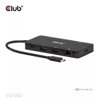 Club3D Dokovací stanice USB-C 9v1, 2xHDMI, 1xUSB-C, 1xUSB-C PD, 2xUSB, 1xRJ45, microSD/SD, černá Club3D Dokovací stanice USB-C 9v1, 2xHDMI, 1xUSB-C, 1xUSB-C PD, 2xUSB, 1xRJ45, microSD/SD, černá