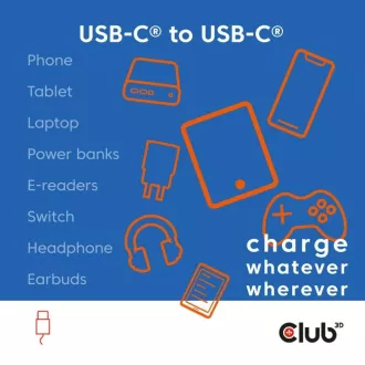 Club3D Kabel magnetický USB-C, 240W PD3.1, 480 Mbps, 2m, růžová Club3D Kabel magnetický USB-C, 240W PD3.1, 480 Mbps, 2m, růžová