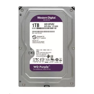 WD PURPLE WD11PURZ 1TB, SATA III 3.5", 64MB 5400RPM, 110MB/s, Low Noise, CMR WD PURPLE WD11PURZ 1TB, SATA III 3.5", 64MB 5400RPM, 110MB/s, Low Noise, CMR