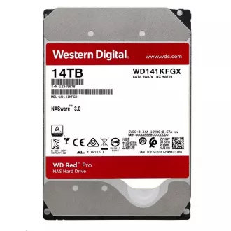 WD RED Pro NAS WD142KFGX 14TB, SATA III 3.5", 512MB 7200RPM, 255MB/s, CMR WD RED Pro NAS WD142KFGX 14TB, SATA III 3.5", 512MB 7200RPM, 255MB/s, CMR