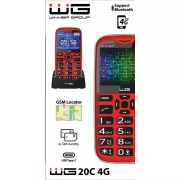 WG - Mobilní telefon WG20C, 4G, tlačítkový, červená