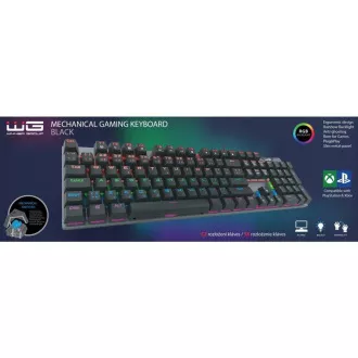 WG - Herní mechanická klávesnice WG, podsvícená, drátová, černá WG - Herní mechanická klávesnice WG, podsvícená, drátová, černá