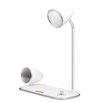 WG - Led lampička s bezdrátovým nabíjením a bluetooth speakerem WG Retro Kathie, bílá WG - Led lampička s bezdrátovým nabíjením a bluetooth speakerem WG Retro Kathie, bílá