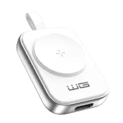 WG - Nabíjecí magnetické zařízení s USB-C pro Apple Watch, bílo stříbrná