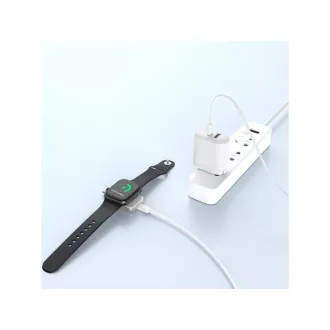 WG - Nabíjecí magnetické zařízení s USB-C pro Apple Watch, bílo stříbrná