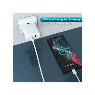 WG - Síťová nabíječka 2x USB-C 50W, 1x USB-C PD 30W + 1x USB-C PD 20W, bílá WG - Síťová nabíječka 2x USB-C 50W, 1x USB-C PD 30W + 1x USB-C PD 20W, bílá