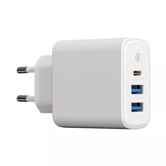 WG - Síťová nabíječka 3x USB, 1x USB-A QC 3.0 + 1x USB-A QC 3.0 + 1x USB-C PD 3.0, bílá WG - Síťová nabíječka 3x USB, 1x USB-A QC 3.0 + 1x USB-A QC 3.0 + 1x USB-C PD 3.0, bílá