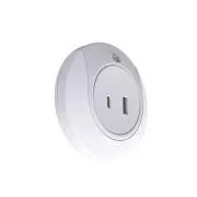 WG - Noční LED světlo do zásuvky s USB / WG FireFly / white