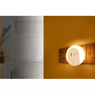 WG - Noční LED světlo do zásuvky s USB / WG FireFly / white