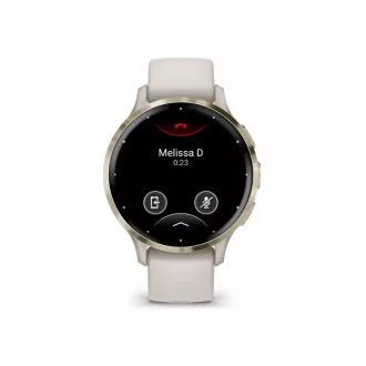 Garmin Venu® 3S, Nerezová luneta Soft Gold, pouzdro Ivory, silikonový řemínek Garmin Venu® 3S, Nerezová luneta Soft Gold, pouzdro Ivory, silikonový řemínek