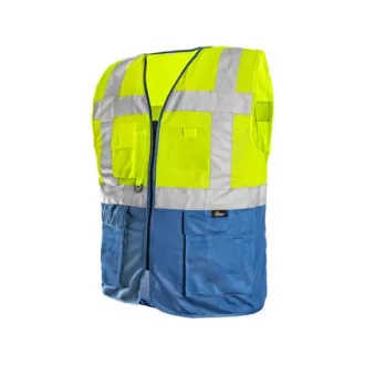 Vesta BOLTON, výstražná, žluto-modrá, vel. 3XL Vesta BOLTON, výstražná, žluto-modrá, vel. 3XL