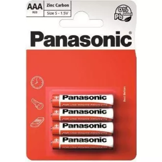PANASONIC Zinkouhlíkové baterie Red Zinc R03RZ/4P AAA 1, 5V (shrink 4ks) PANASONIC Zinkouhlíkové baterie Red Zinc R03RZ/4P AAA 1, 5V (shrink 4ks)