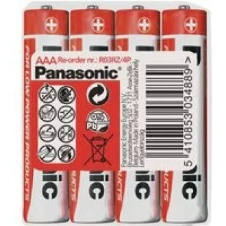 PANASONIC Zinkouhlíkové baterie Red Zinc R03RZ/4P AAA 1, 5V (shrink 4ks) PANASONIC Zinkouhlíkové baterie Red Zinc R03RZ/4P AAA 1, 5V (shrink 4ks)