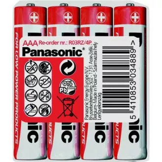 PANASONIC Zinkouhlíkové baterie Red Zinc R03RZ/4P AAA 1, 5V (shrink 4ks) PANASONIC Zinkouhlíkové baterie Red Zinc R03RZ/4P AAA 1, 5V (shrink 4ks)