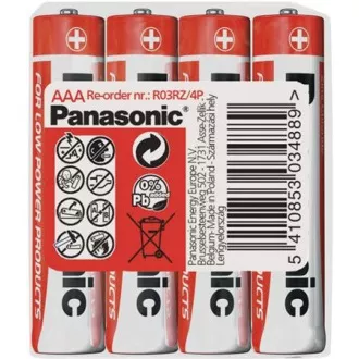 PANASONIC Zinkouhlíkové baterie Red Zinc R03RZ/4P AAA 1, 5V (shrink 4ks) PANASONIC Zinkouhlíkové baterie Red Zinc R03RZ/4P AAA 1, 5V (shrink 4ks)