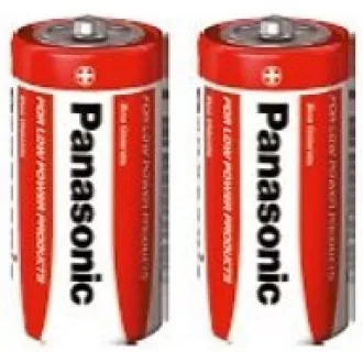 PANASONIC Zinkouhlíkové baterie Red Zinc R14RZ/2P C 1, 5V (shrink 2ks)