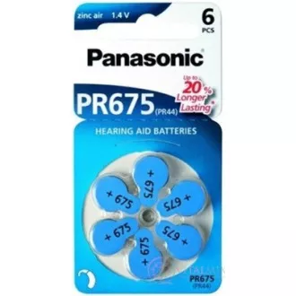 PANASONIC Zinkovzduchová baterie PR-675(44)/6LB AA 1, 2V (Blistr 6ks) PANASONIC Zinkovzduchová baterie PR-675(44)/6LB AA 1, 2V (Blistr 6ks)