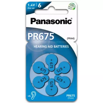 PANASONIC Zinkovzduchová baterie PR-675(44)/6LB AA 1, 2V (Blistr 6ks) PANASONIC Zinkovzduchová baterie PR-675(44)/6LB AA 1, 2V (Blistr 6ks)