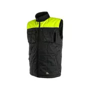 Pánská zimní vesta SEATTLE, fleece, černo-žlutá, vel. L