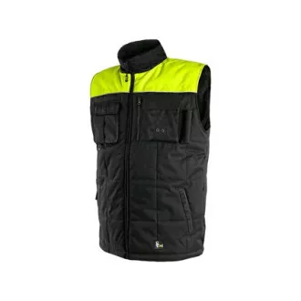 Pánská zimní vesta SEATTLE, fleece, černo-žlutá, vel. L Pánská zimní vesta SEATTLE, fleece, černo-žlutá, vel. L