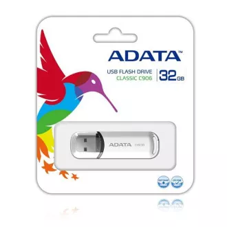ADATA Flash Disk 32GB C906, USB 2.0 Classic, bílá ADATA Flash Disk 32GB C906, USB 2.0 Classic, bílá