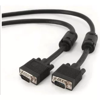 GEMBIRD Kabel VGA propojovací 1, 8m, černý (HD15M/M, dvojité stínění, feritová jádra)