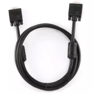 GEMBIRD Kabel VGA propojovací 1, 8m, černý (HD15M/M, dvojité stínění, feritová jádra)