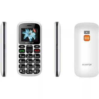 Aligator A321 Senior Dual SIM, bílá + nabíjecí stojánek Aligator A321 Senior Dual SIM, bílá + nabíjecí stojánek