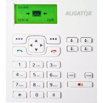 Aligator GSM stolní telefon T100, bílá Aligator GSM stolní telefon T100, bílá