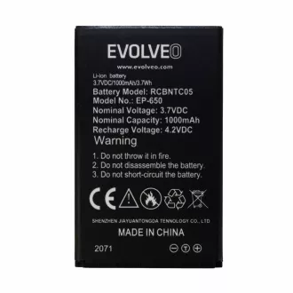 EVOLVEO originální baterie 1000 mAh pro EasyPhone XG EVOLVEO originální baterie 1000 mAh pro EasyPhone XG