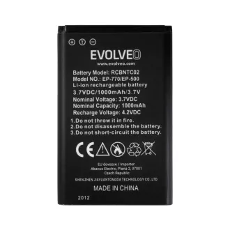 EVOLVEO originální baterie 1000 mAh pro EasyPhone FP, FS EVOLVEO originální baterie 1000 mAh pro EasyPhone FP, FS