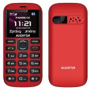 Aligator A720 4G Senior, červeno-černá + nabíjecí stojánek