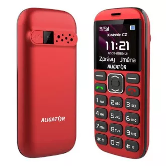 Aligator A720 4G Senior, červeno-černá + nabíjecí stojánek Aligator A720 4G Senior, červeno-černá + nabíjecí stojánek