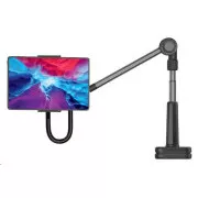 FIXED univerzální držák RELAX na tablet/telefon pro upevnění na stůl s otočným a nastavitelným ramenem, černá