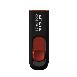 ADATA Flash Disk 64GB C008, USB 2.0 Classic, černá