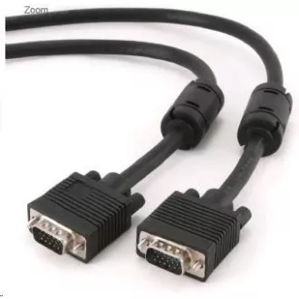 GEMBIRD Kabel VGA propojovací 10m, černý (HD15M/M, dvojité stínění, feritová jádra) GEMBIRD Kabel VGA propojovací 10m, černý (HD15M/M, dvojité stínění, feritová jádra)