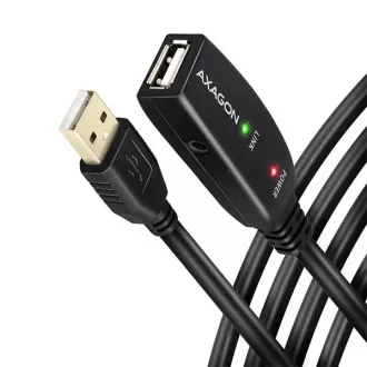 AXAGON ADR-210, USB 2.0 A-M -> A-F aktivní prodlužovací / repeater kabel, 10m AXAGON ADR-210, USB 2.0 A-M -> A-F aktivní prodlužovací / repeater kabel, 10m