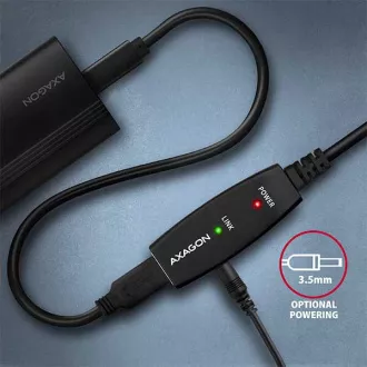 AXAGON ADR-210, USB 2.0 A-M -> A-F aktivní prodlužovací / repeater kabel, 10m AXAGON ADR-210, USB 2.0 A-M -> A-F aktivní prodlužovací / repeater kabel, 10m