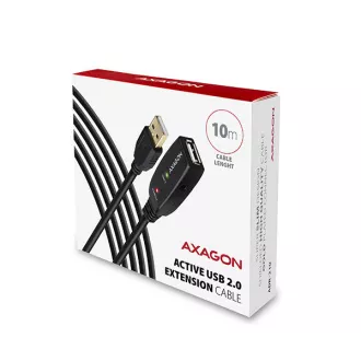 AXAGON ADR-210, USB 2.0 A-M -> A-F aktivní prodlužovací / repeater kabel, 10m AXAGON ADR-210, USB 2.0 A-M -> A-F aktivní prodlužovací / repeater kabel, 10m