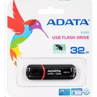 ADATA Flash Disk 32GB UV150, USB 3.1 Dash Drive (R:90/W:20 MB/s) černá