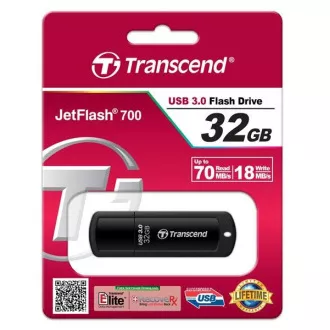 TRANSCEND Flash Disk 32GB JetFlash®700, USB 3.0 (R:71/W:18 MB/s) černá TRANSCEND Flash Disk 32GB JetFlash®700, USB 3.0 (R:71/W:18 MB/s) černá