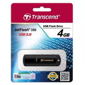 TRANSCEND Flash Disk 4GB JetFlash®350, USB 2.0 (R:13/W:4 MB/s) černá TRANSCEND Flash Disk 4GB JetFlash®350, USB 2.0 (R:13/W:4 MB/s) černá