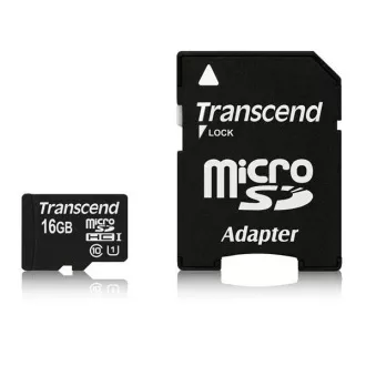 TRANSCEND MicroSDHC karta 16GB Premium, Class 10 UHS-I 300x + adaptér TRANSCEND MicroSDHC karta 16GB Premium, Class 10 UHS-I 300x + adaptér