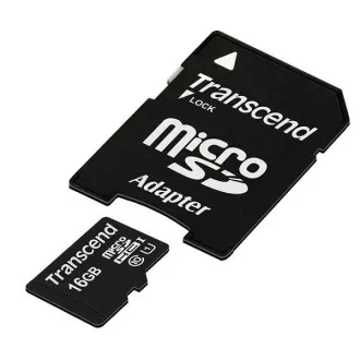 TRANSCEND MicroSDHC karta 16GB Premium, Class 10 UHS-I 300x + adaptér TRANSCEND MicroSDHC karta 16GB Premium, Class 10 UHS-I 300x + adaptér