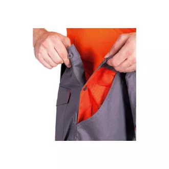DESMAN kalhoty lacl šedá/oranžová 52 DESMAN kalhoty lacl šedá/oranžová 52