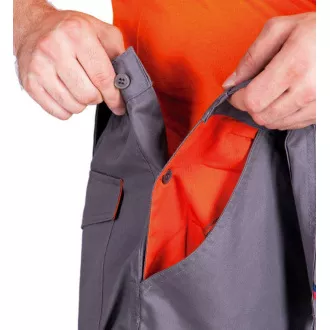 DESMAN kalhoty lacl šedá/oranžová 52 DESMAN kalhoty lacl šedá/oranžová 52
