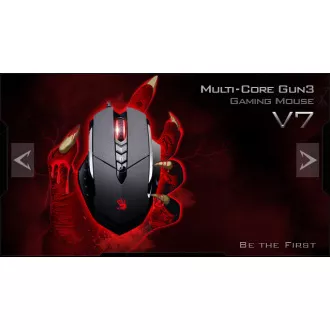 A4tech BLOODY V7 herní myš, až 3200DPI, V-Track technologie, 160KB paměť, USB, CORE 3, kovové podložky A4tech BLOODY V7 herní myš, až 3200DPI, V-Track technologie, 160KB paměť, USB, CORE 3, kovové podložky