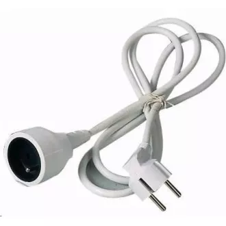 PREMIUMCORD Prodlužovací přívod 230V 2m, 1 zásuvka (M/F) bílá PREMIUMCORD Prodlužovací přívod 230V 2m, 1 zásuvka (M/F) bílá