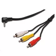 PREMIUMCORD Kabel audio/video 3, 5mm Jack 4pin - 3x Cinch 1, 5m (M/M)